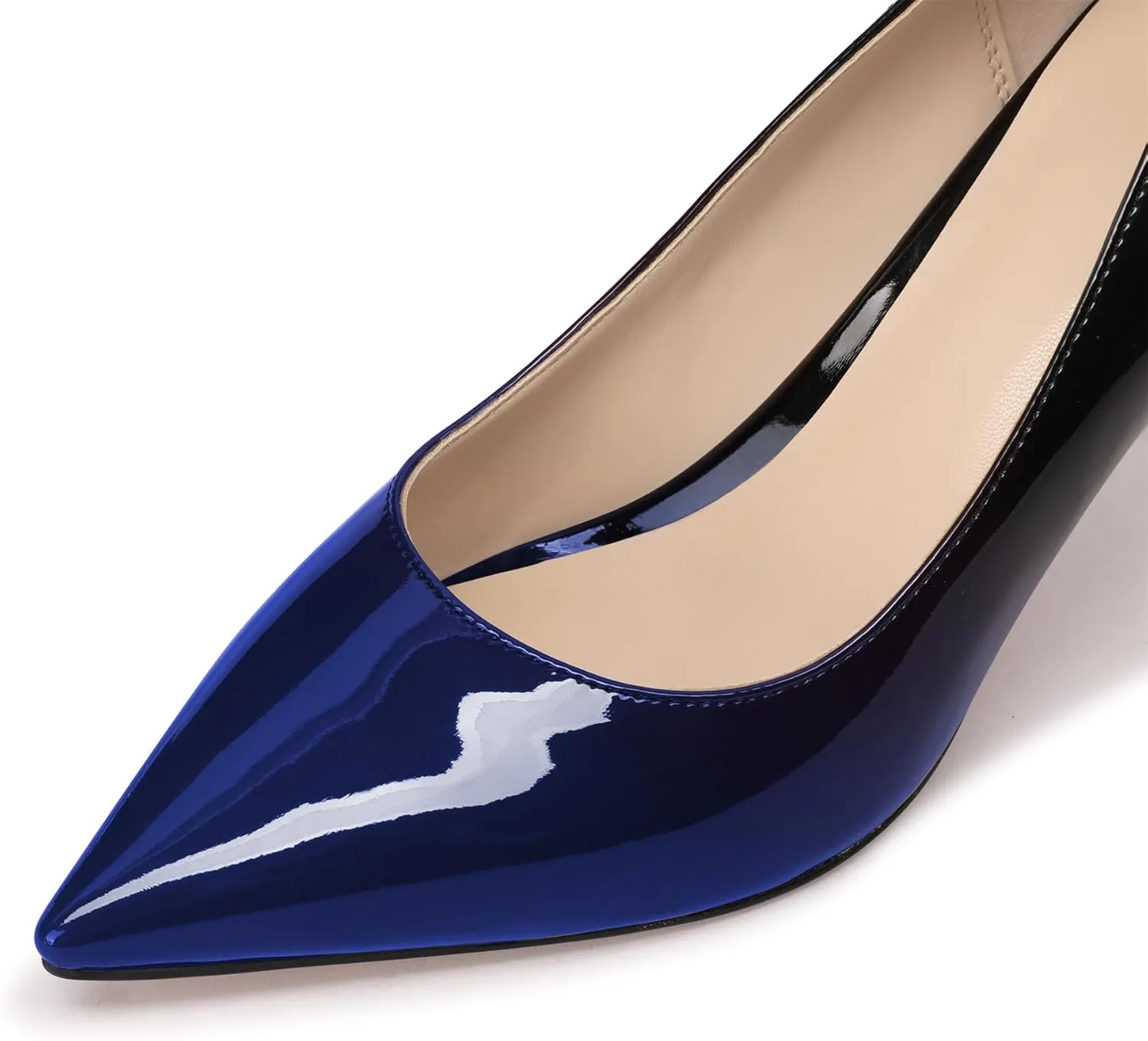 XINIUNIU Women's Red Classic Solid Gradient Patent Leather 3.25 inches 8CM Formal Sexy Fashion Stiletto Dress Shoes Wedding Shoes Pointed Toe Pumps