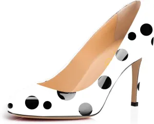 XYD Women Classic Slip On Pumps Multi Solid Color/Print High Heels Stilettos Bridal Evening Party Dress Shoes