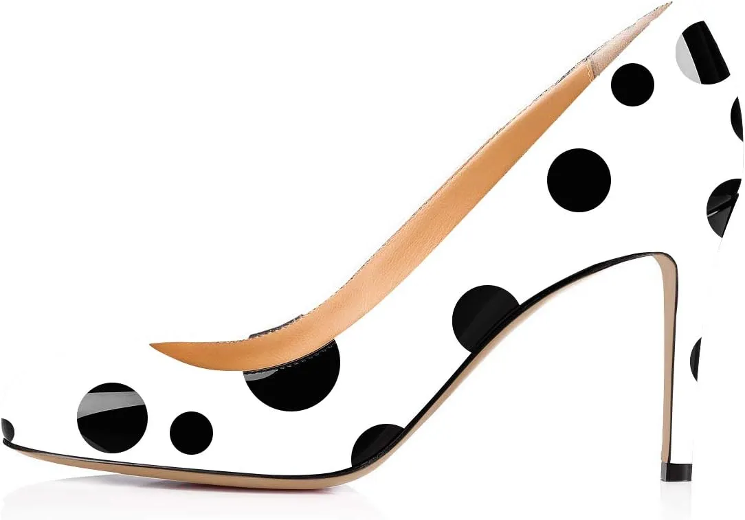XYD Women Classic Slip On Pumps Multi Solid Color/Print High Heels Stilettos Bridal Evening Party Dress Shoes