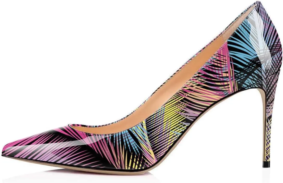 XYD Women Formal Closed Pointy Toe Pumps Slip On High Heel Stiletto for Office Lady Daily Wearing Dress Shoes