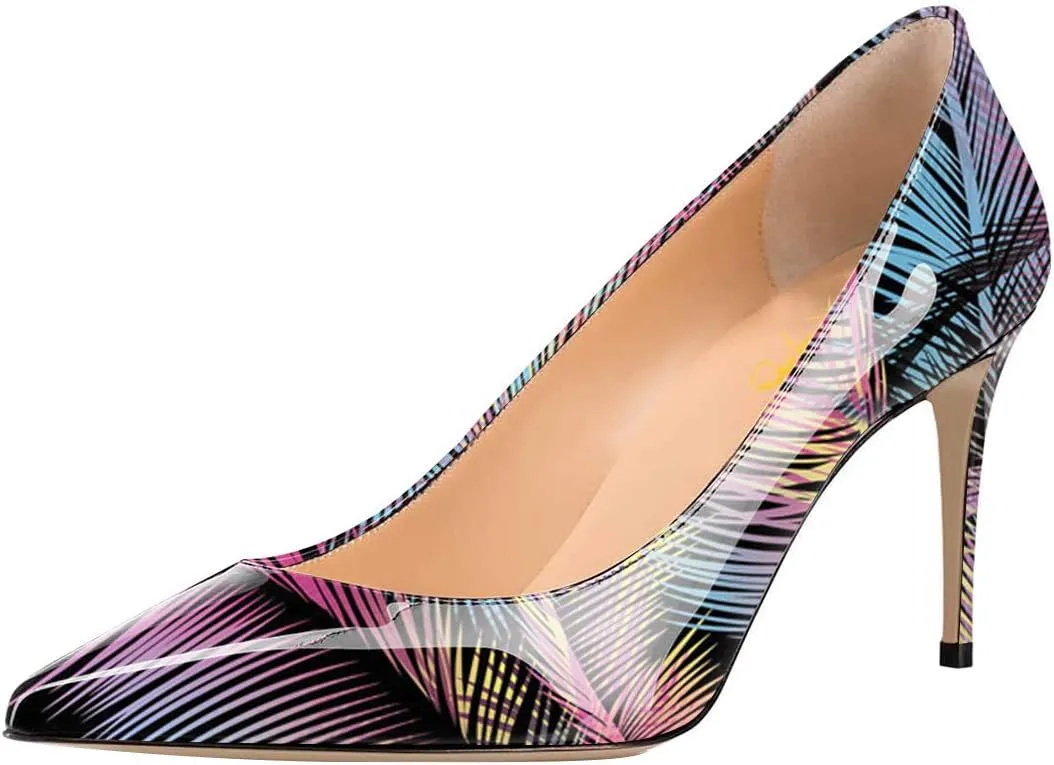 XYD Women Formal Closed Pointy Toe Pumps Slip On High Heel Stiletto for Office Lady Daily Wearing Dress Shoes