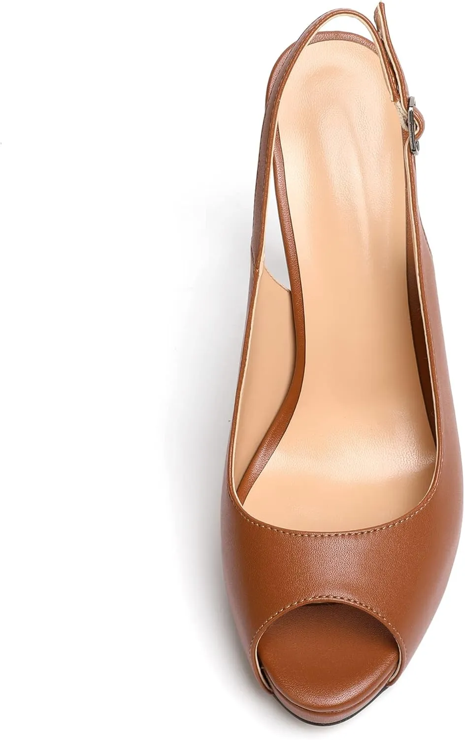 YODEKS Women's Peep Toe High Heel Slingback Pumps Platform Stiletto Heel Party Dress Shoes