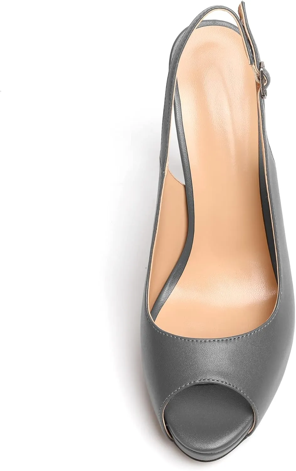 YODEKS Women's Peep Toe High Heel Slingback Pumps Platform Stiletto Heel Party Dress Shoes
