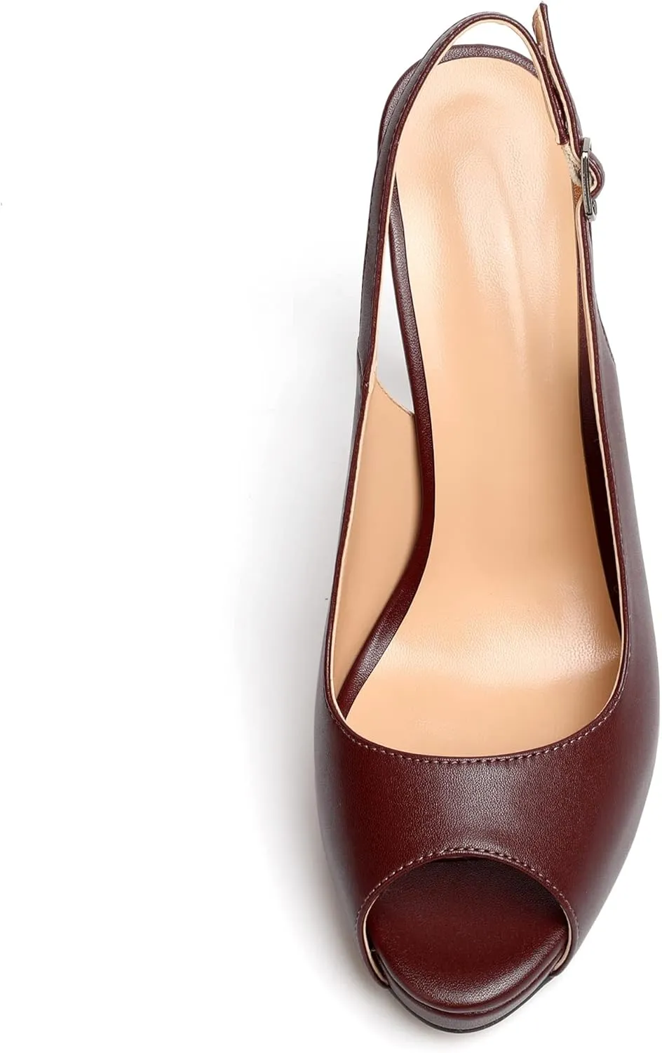 YODEKS Women's Peep Toe High Heel Slingback Pumps Platform Stiletto Heel Party Dress Shoes