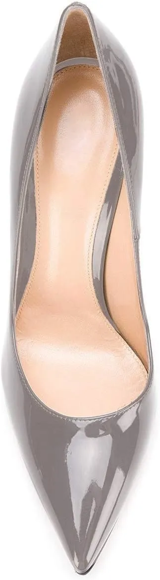 YODEKS Women's Pointed Toe High Heel Pumps 10cm Classic Stiletto Heel Suede Party Dress Shoes