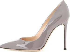 YODEKS Women's Pointed Toe High Heel Pumps 10cm Classic Stiletto Heel Suede Party Dress Shoes