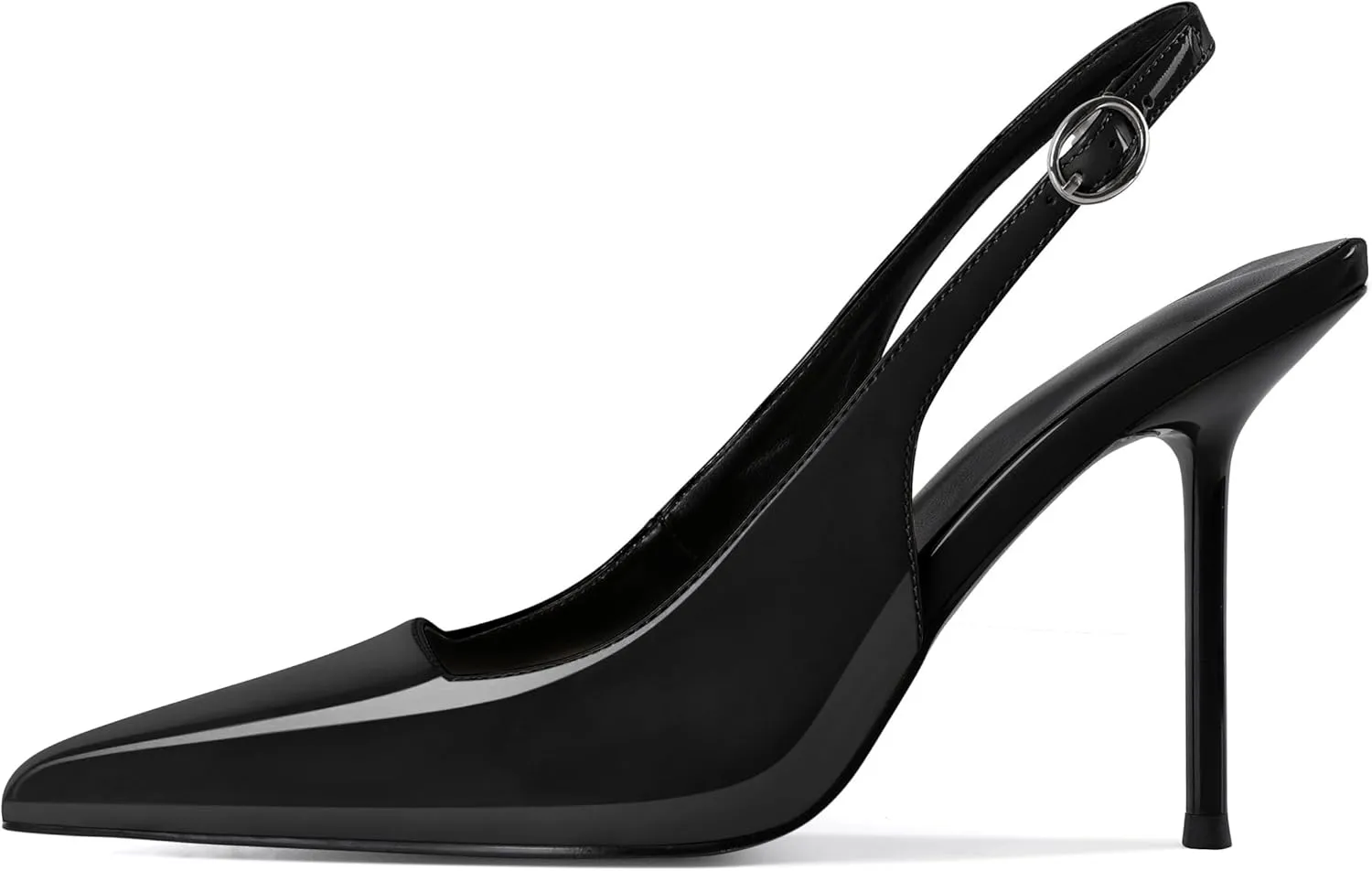 Zamikoo Slingback Heels for Women Pointed Toe Slip On Stilettos High Heel Pumps Shoes 4 Inches