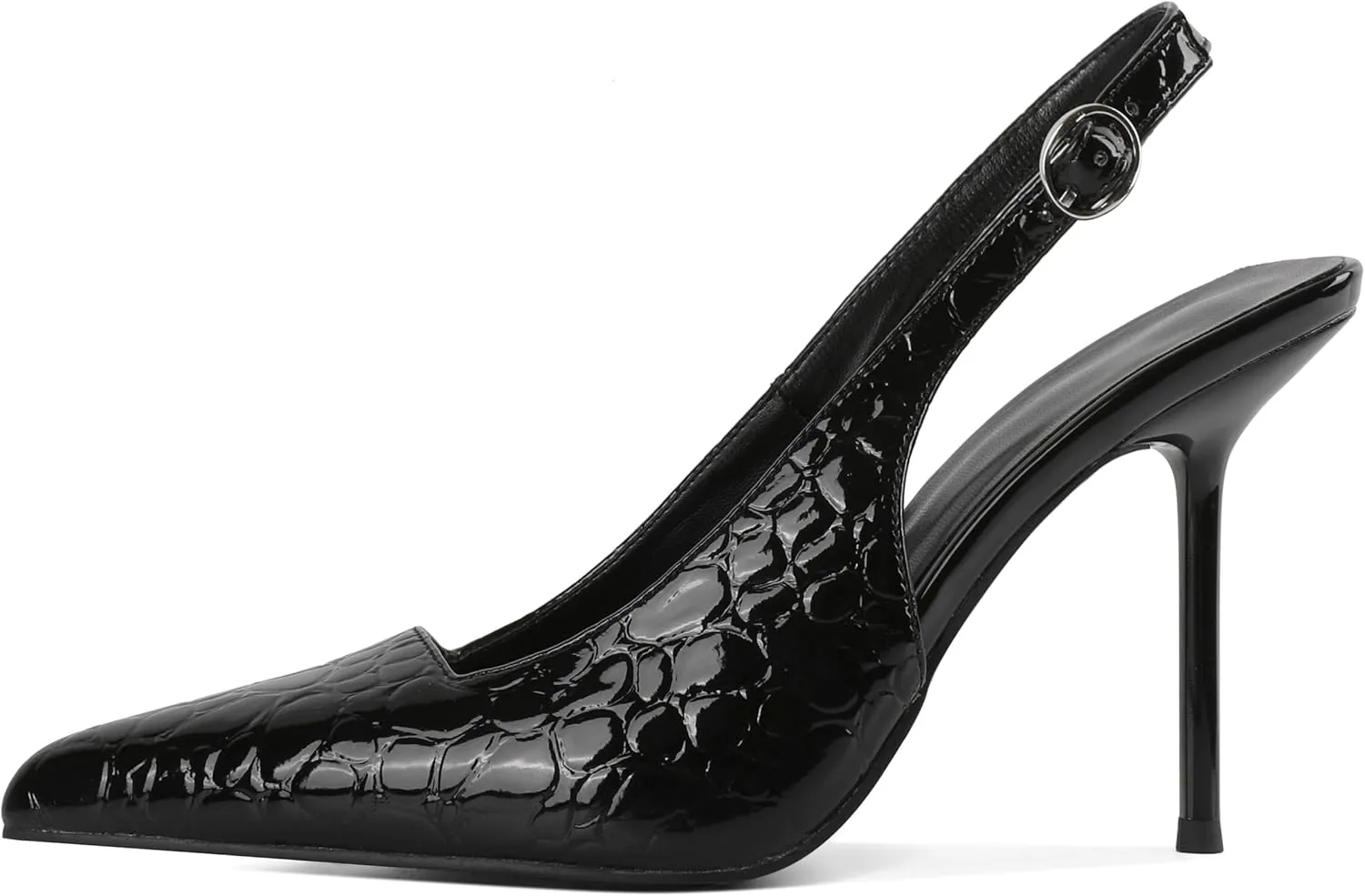 Zamikoo Slingback Heels for Women Pointed Toe Slip On Stilettos High Heel Pumps Shoes 4 Inches