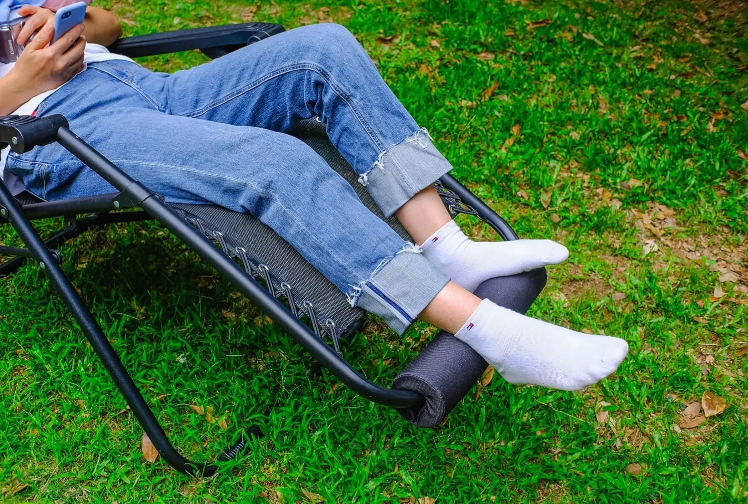 Zero Gravity Chair Cushion for Foot Rest, TOPJUM Footrest Cushion for Anti Gravity Folding Recliner, Footrest Padding for Patio Lawn Outdoor Chair, Lounge Accessory for Tall User