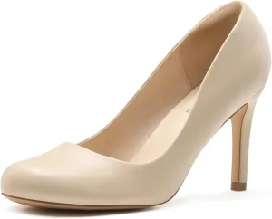 ZURIN Women's Round Toe Stiletto Heels Closed Toe Heels Comfortable Dress Pumps Shoes for Wedding Work Office Business 3 inch